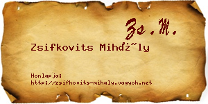 Zsifkovits Mihály névjegykártya